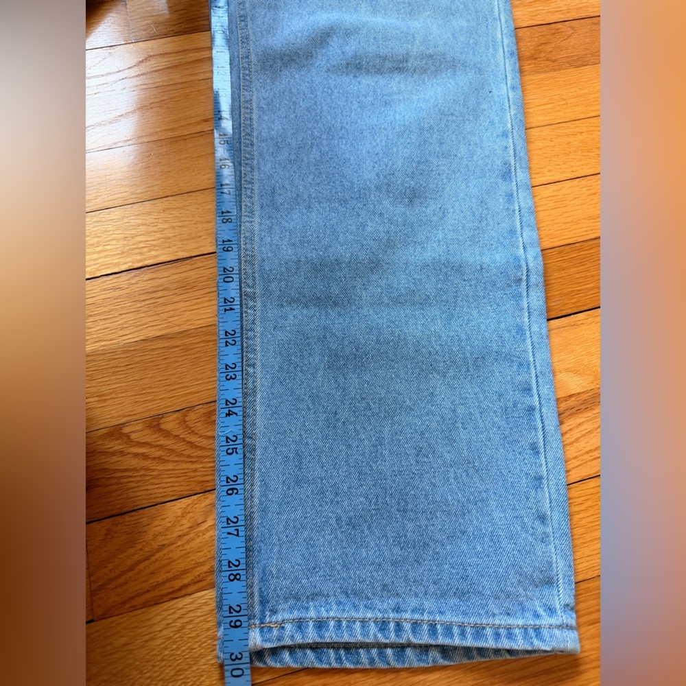 NWOT Obey Light Blue Denim Jeans with Branded Waist Patch - Picture 7 of 7